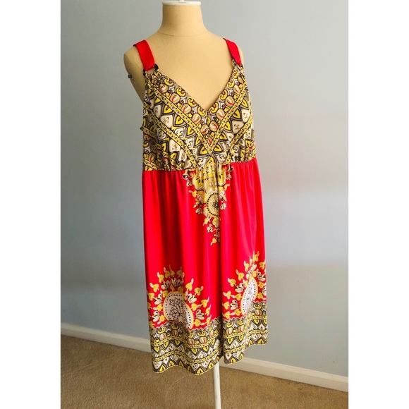 Vintage INC Dress Mandala Stud Tribal Print, Plus Size Modern - Picture 1 of 7